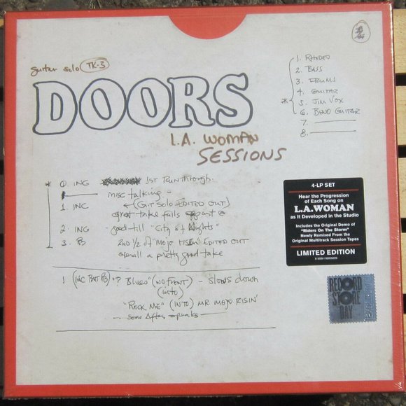 The Doors L.A. Woman Sessions 4-LP ~ RSD 2022 ~ Limited Edition ~ New/Sealed! - Picture 2 of 3
